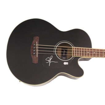 Stefan Lessard Dave Matthews Band Signed Autograph Ibanaz Acoustic Bass Guitar