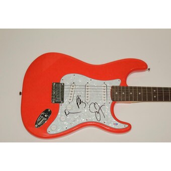 INTERPOL (x3) SIGNED AUTOGRAPH FENDER BRAND ELECTRIC GUITAR - PAUL BANKS +2 PSA