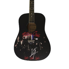 Vince Neil Signed Autograph Full Size Custom Motley Crue Acoustic Guitar - Jsa