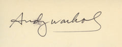 Andy Warhol original signature