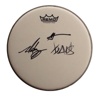 Blink-182 Full Band Signed Autograph 10" Drumhead Travis Barker Mark Hoppus Jsa