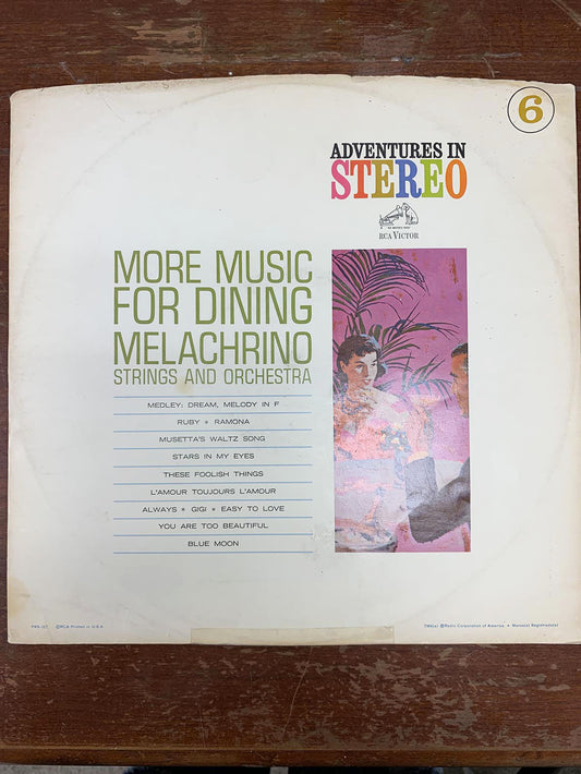 The Melachrino Strings And Orchestra ‎– More Music For Dining Album