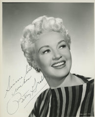 Betty Grable signed photo. GFA Authenticated