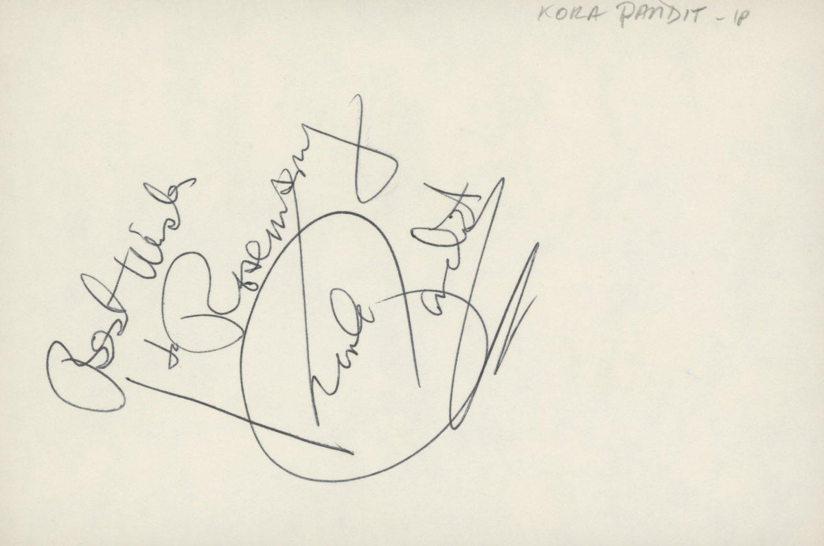 Korla Pandit signed note