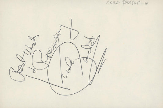 Korla Pandit signed note