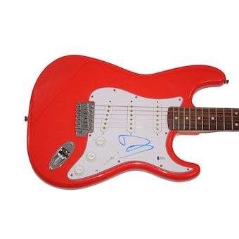 Dave Grohl Signed Autograph Full Red Fender Electric Guitar Foo Fighters Bas