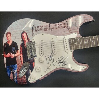 Florida Georgia Line Signed Wrapped Guitar Tyler Hubbard Brian Kelley Cruise JSA