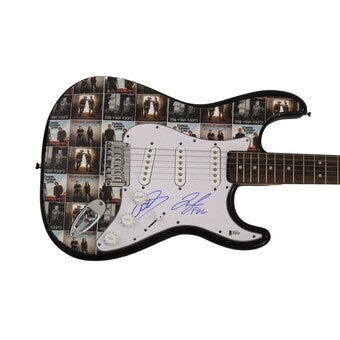 Florida Georgia Line Signed Autograph Custom 1/1 Fender Guitar Tyler & Brian Bas