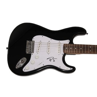 Trey Anastasio Signed Autograph Full Black Fender Electric Guitar Phish W/ Jsa