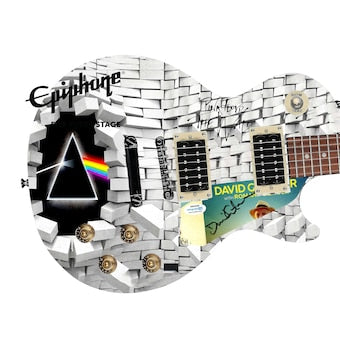 Pink Floyd David Gilmour Epiphone Gibson Les Paul Photo Graphics Guitar ACOA JSA