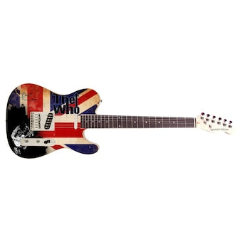 The Who Pete Townshend Autographed British Flag Graphics Guitar ACOA