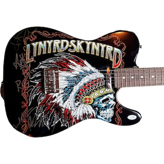 Lynyrd Skynyrd Autographed Signed Custom Graphics Guitar AFTAL UACC ACOA