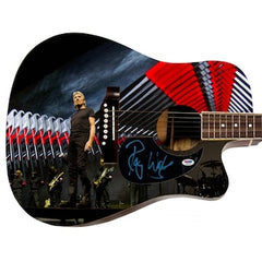 Pink Floyd Roger Waters Autographed 1:1 Graphics Photo Guitar PSA