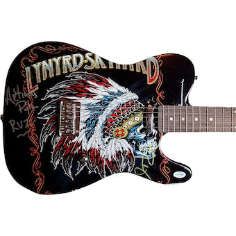 Lynyrd Skynyrd Autographed Signed Custom Graphics Guitar AFTAL UACC ACOA