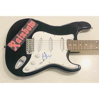 Deep Purple Ritchie Blackmore Rainbow Signed Autograph Guitar JSA Authentic