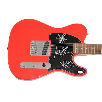 The Smile Full Band x3 Signed Autograph Fender Telecaster Guitar Thom Yorke JSA