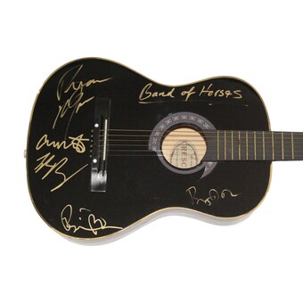 Band of Horses x5 Signed Autograph Acoustic Guitar - Ben Bridwell +4 w/ JSA COA