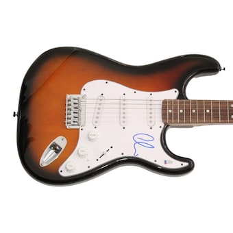 Adam Levine Signed Autograph Fender Electric Guitar - Maroon 5 Overexposed BAS