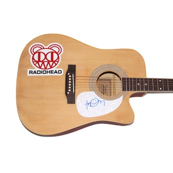 Thom Yorke Radiohead Signed Autograph Full Size Acoustic Guitar OK Computer JSA