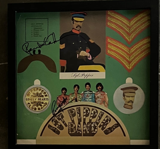 The Beatles Sgt. Pepper Lonely Hearts Club Band autographed album insert. GFA Authenticated  