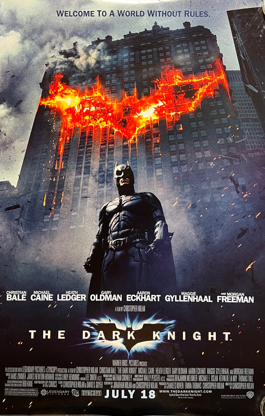 Batman The Dark Knight 2008 original teaser double-sided movie poster