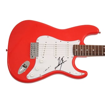 Vince Neil Motley Crue Signed Autograph Full Size Red Fender Electric Guitar JSA