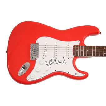 Mike McCready Pearl Jam Signed Autograph Red Fender Electric Guitar Beckett COA