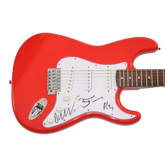 The Killers Signed Autograph Red Fender Electric Guitar - Brandon Flowers +2 JSA