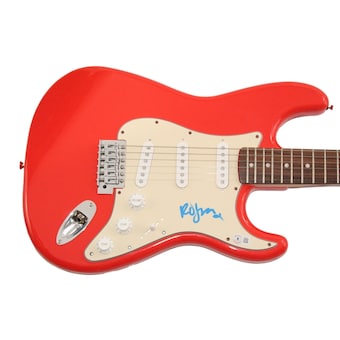 Robert Smith The Cure Signed Autograph Red Fender Electric Guitar w/ Beckett COA