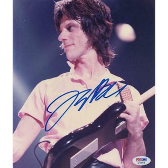 Jeff Beck Signed Autograph 8x10 Photo - The Yardbirds Guitar Legend, Rare W/ Psa