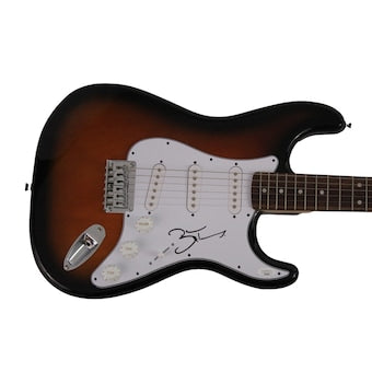 Brandon Flowers Signed Autograph Fs Fender Electric Guitar - The Killers W/ Jsa