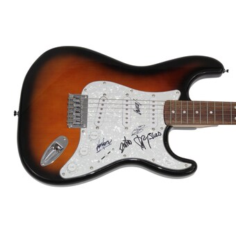 Awolnation Full Band (x5) Signed Autograph Full Size Fender Electric Guitar Jsa