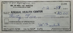 Al Barlick signed check