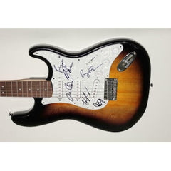 Band Of Horses Full Band (x5) Signed Autograph Fender Brand Electric Guitar Jsa