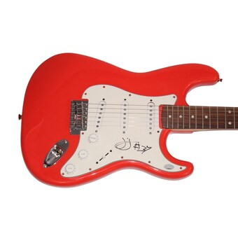 Jim James Signed Autograph Red Fender Electric Guitar My Morning Jacket Psa Coa