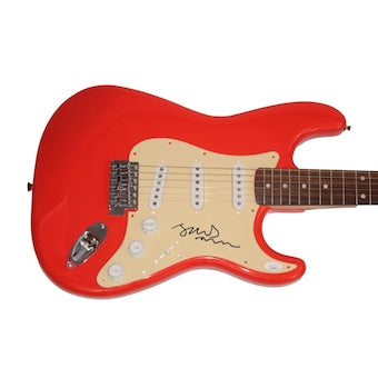 James Murphy Signed Autograph Red Fender Electric Guitar Lcd Soundsystem Jsa Coa