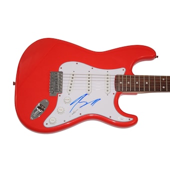 Nikki Sixx Signed Autograph Full Size Red Fender Electric Guitar Motley Crue Jsa