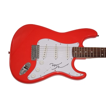 Brandon Flowers Signed Autograph Red Fender Electric Guitar The Killers Jsa Coa