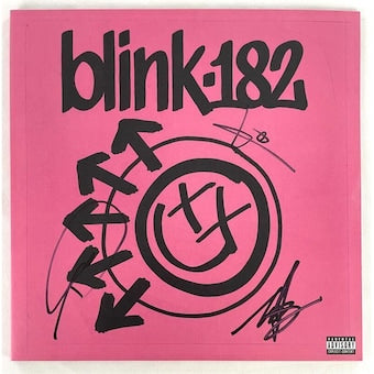 Blink-182 Band Signed Autograph Album Vinyl Record LP - Mark Hoppus +2 JSA COA