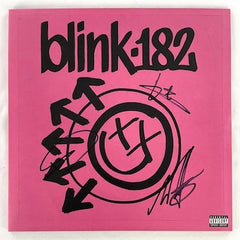 Blink-182 Full Band Signed Autograph Album Vinyl Record LP One More Time... JSA