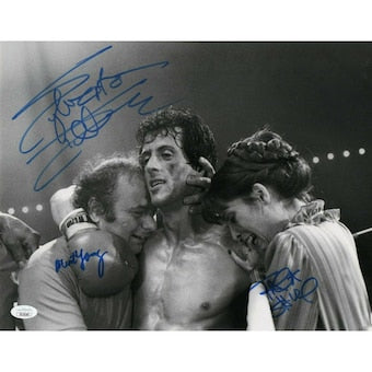 TALIA SHIRE SYLVESTER STALLONE SIGNED AUTO ROCKY FRAMED 12x18 POSTER BECKETT
