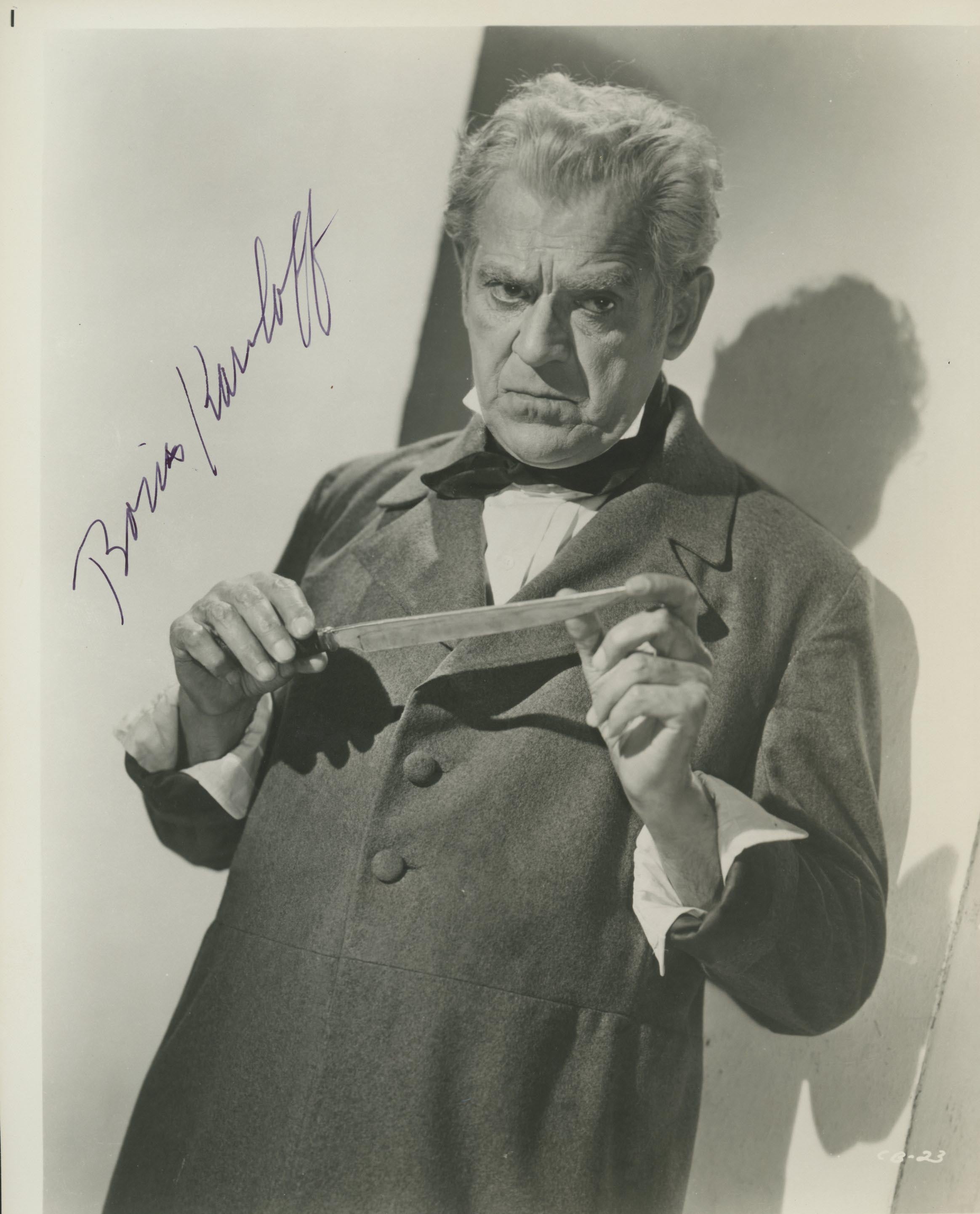 Boris Karloff signed photo. GFA Authenticated