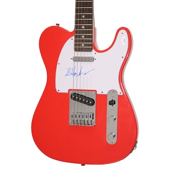 Steve Hackett Genesis Signed Autograph Red Fender Electric Guitar - JSA COA