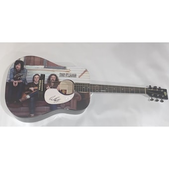 David Crosby Graham Nash Signed Acoustic Guitar Crosby Stills Nash Flaw Jsa Loa