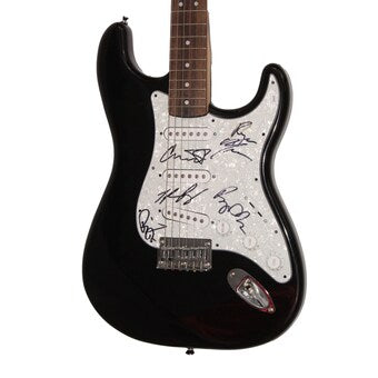 Band Of Horses (x5) Signed Autograph Full Size Black Fender Electric Guitar Jsa