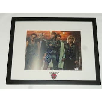 Bon Jovi Signed Framed Matted 11x14 Photo Jon Richie Sambora David Tico Psa Loa