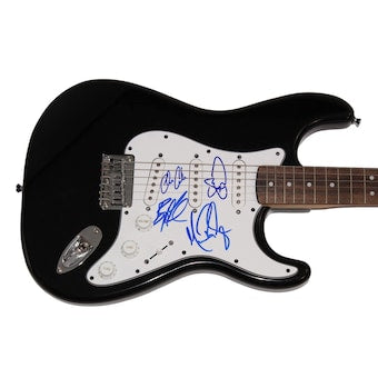 Oar O.a.r. Band (x4) Signed Autograph Black Full Size Fender Electric Guitar Jsa