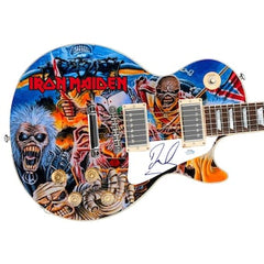 Iron Maiden Dave Murray Autographed Custom Graphics 1/1 Photo Guitar ACOA