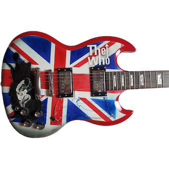 The Who Pete Townshend Signed Hand Airbrushed Painting Guitar UACC AFTAL