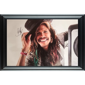 Aerosmith Steven Tyler Signed Huge Smile Framed 24x36 Canvas Photo Print ACOA